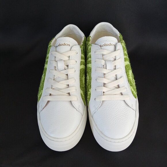SOLUDOS Ibiza Platform Psychedelic Spiral Sneaker White/Green Women Size 8.5 - Picture 6 of 16